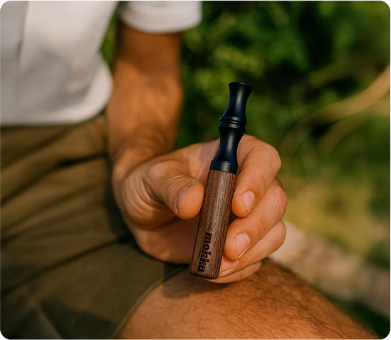 Person holding vape